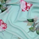 Sky Blue Base Garden Print On Royal Georgette (SS22A) RGPA41