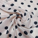 Polka Dot Print On Sandwash Satin
