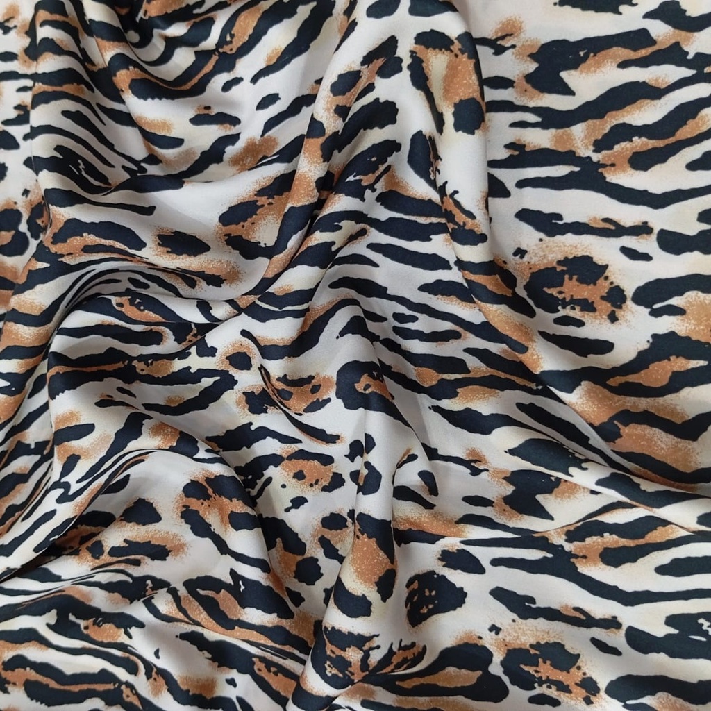 Chrome Satin Sumo Animal Print Fabric SS22N CSPB03