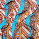 Geometrical Brown Box Print On Royal Georgette (SS22N) RGPB08