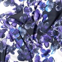 Pond Violet Leaf Print On Royal Georgette (SS22N) RGPB33