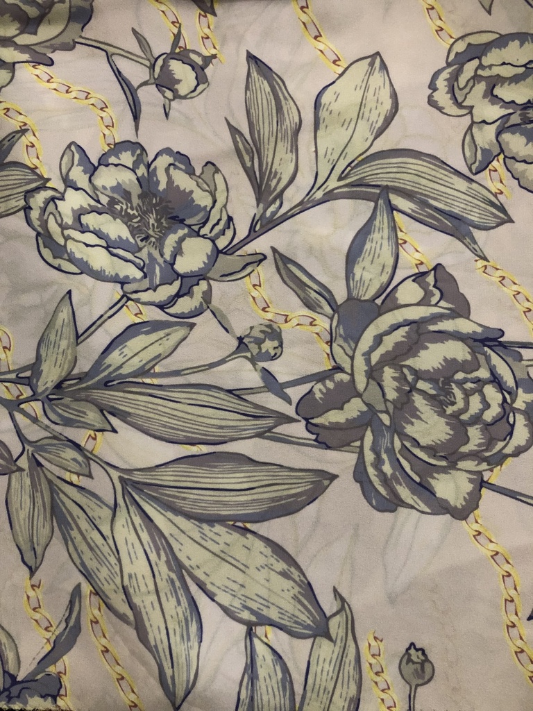 Lavender Rose Print On Royal Georgette (SS22N) RGPB43