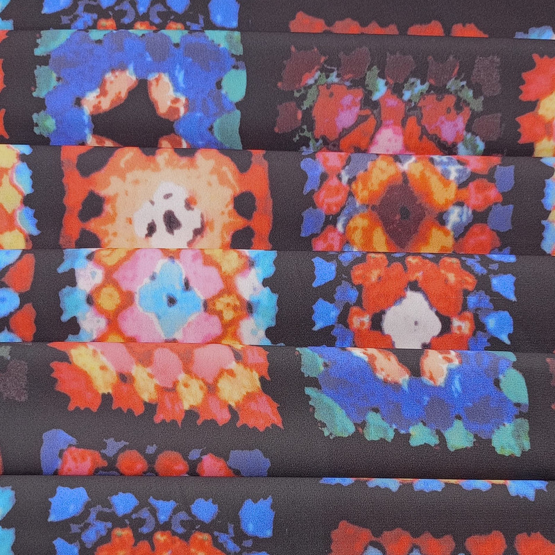 Disco Look Print On Royal Georgette (SS22A) RGPA74