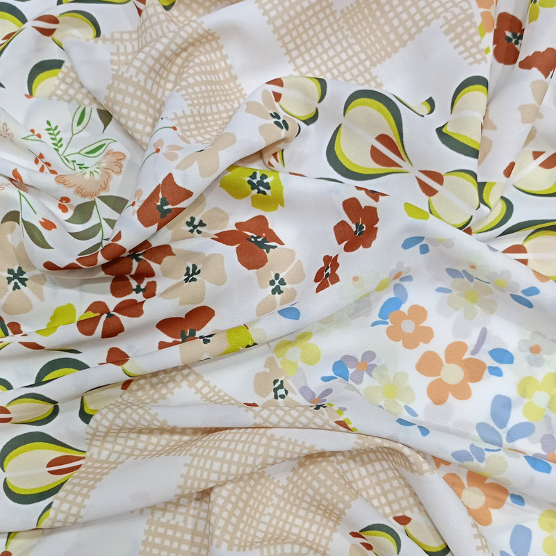 Artwork Print On Royal Georgette (SS22L) RGPL06