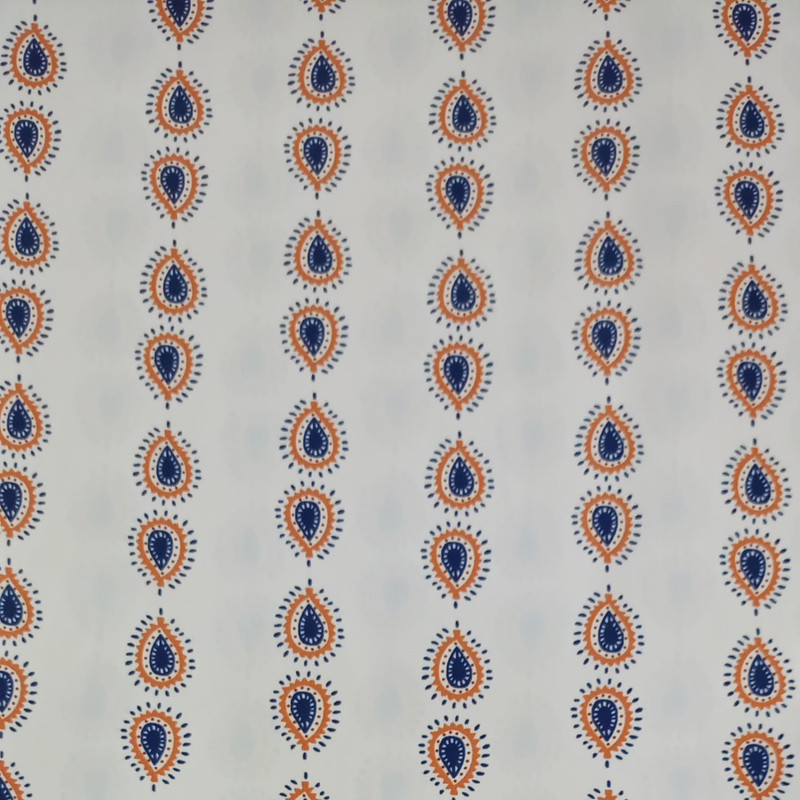 Paisley Inline Print On Korean Satin SS22L KSPL26