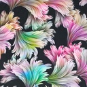 Lily Flower Print On Korean Satin SS22L KSPL29