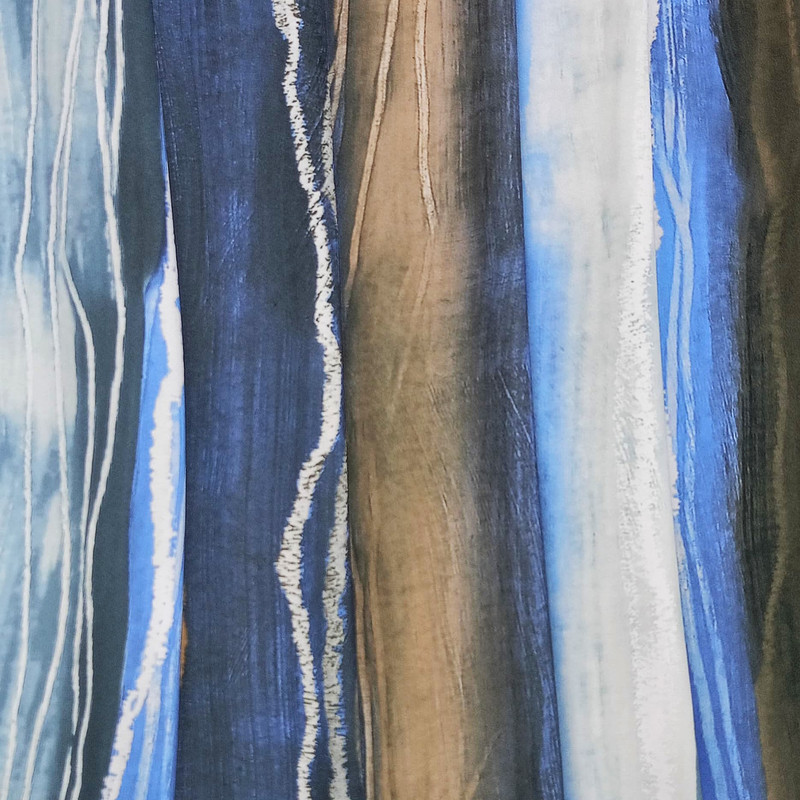 Ocean Wave Print On Royal Georgette (SS22N) RGPB76