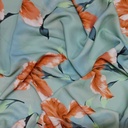 Brush Flower Art Print On Royal Georgette (SS22N) RGPB80