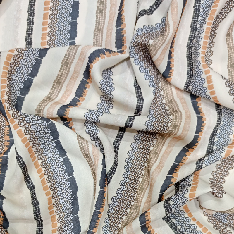 Stripes Print On Royal Georgette (SS22N) RGPB101