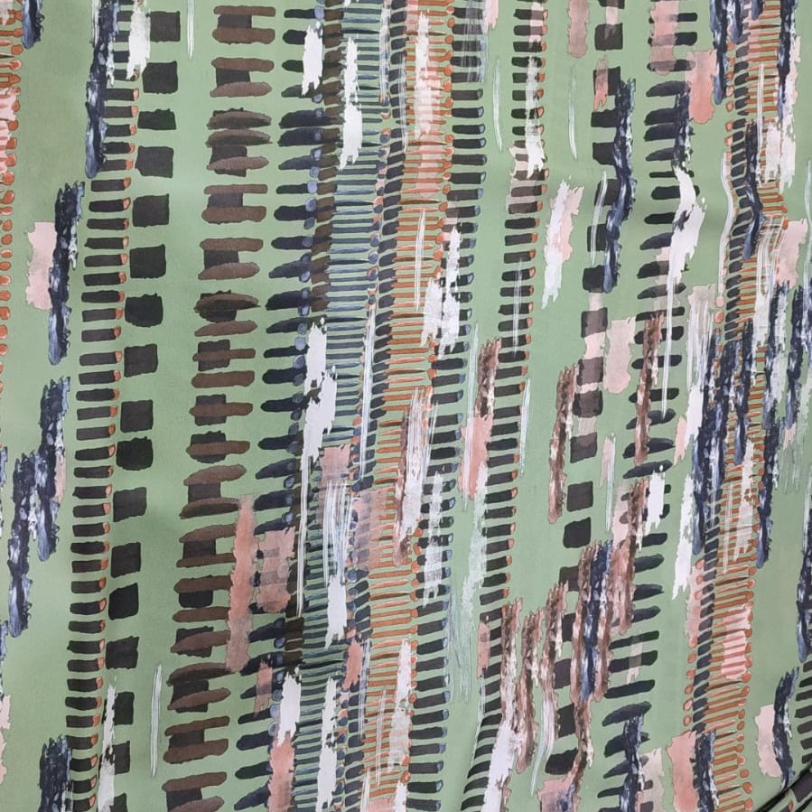 Green Texture Print On Royal Georgette (SS22N) RGPB116