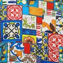 Multi Colour Traditional Print On Korean Satin SS22N KSPB25