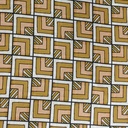 Brown Geometrical Box Print On Korean Satin SS2N KSPB71