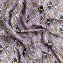 Ogee Purple Print On Korean Satin SS22N KSPB85