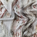 Red & White Colour Snake Skin Print On Korean Satin SS2N KSPB75