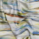 Wave Artwork Print On Korean Satin SS22N-KSPB95