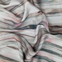 Wave Artwork Print On Korean Satin SS22N KSPB96