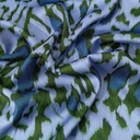 Green & White Leopard Print On Twill Satin (D#89C#1) TSPS30