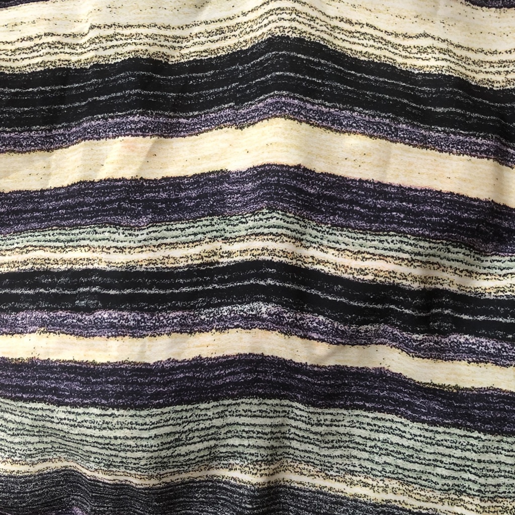 Rug Voilet & Yellow Print On Twill Satin (PA13C#2) TSPS49