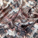 Red Abstract Art Print On Twill Satin (PA15C#2) TSPS55