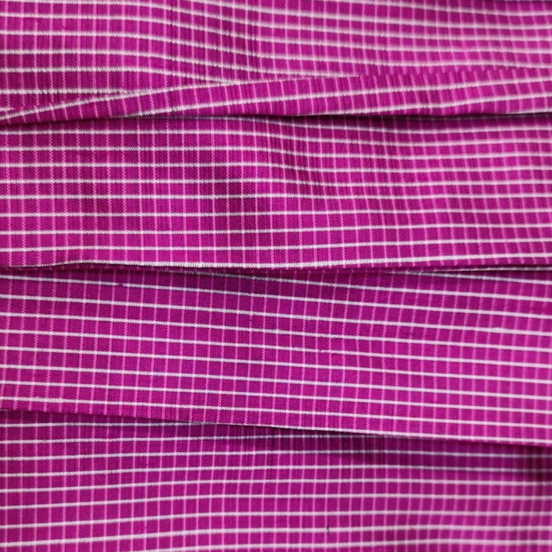 Dupion Silk -Pink-Check