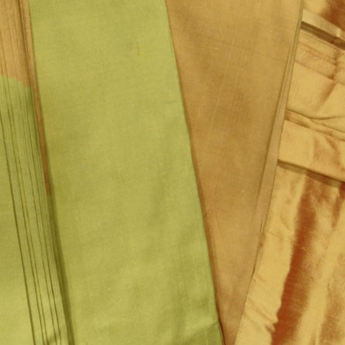 Dupion Silk -Yellow & Golden-Stripes