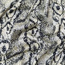 Black & Yellow Snake Print On Korean Satin S24 KSPS123