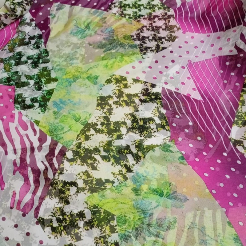 Marble Print On Flat Chiffon FCPS109