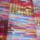 Abstract Club Print On Habutai Satin S24 HSPS03