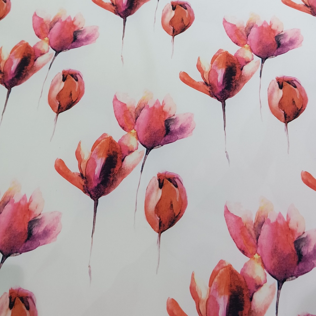 Sakura Flower Print On Banana Crepe S23-BCPS28