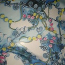 Modern Art Work Print On Habutai Satin S24 HSPS12