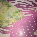 Purple Marble Print On Habutai Satin S24 HSPS13
