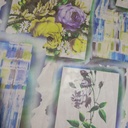 Window Flower Print On Habutai Satin S24 HSPS23