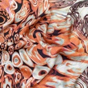 Coffee Print On Habutai Satin S24 HSPS25