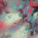 Graftty Print On Habutai Satin S24 HSPS29