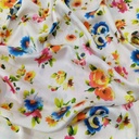 Multi Colour Roses Print On Habutai Satin S24 HSPS59
