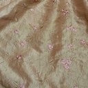 Rose Floral Prints On Embroidered Taffeta