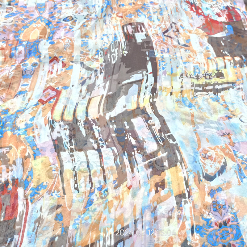  Print On Silk Chiffon S23-SCPS272