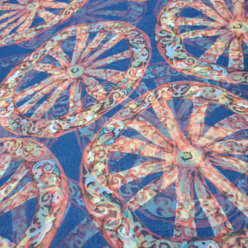  Print On Silk Chiffon S23-SCPS277