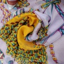 Umbrella Print On Silk Chiffon S23-SCPS284