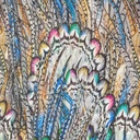 Peacock Far Print On Habutai Satin S24 HSPS88