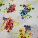 Multi Colour Flower Print On Habutai Satin S24 HSPS91