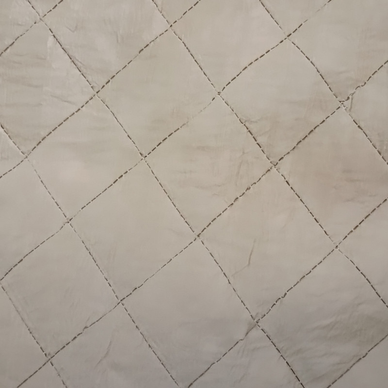 Off White Pin Tuck Prints On Embroidered Taffeta ETPS14