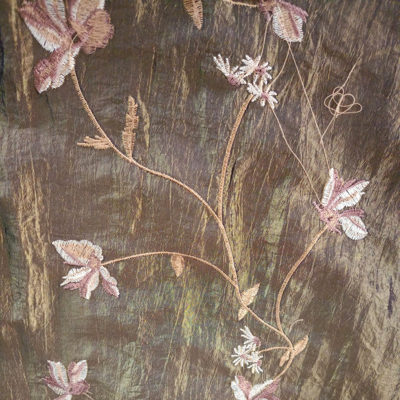 Lilly Prints On Embroidered Taffeta ETPS21