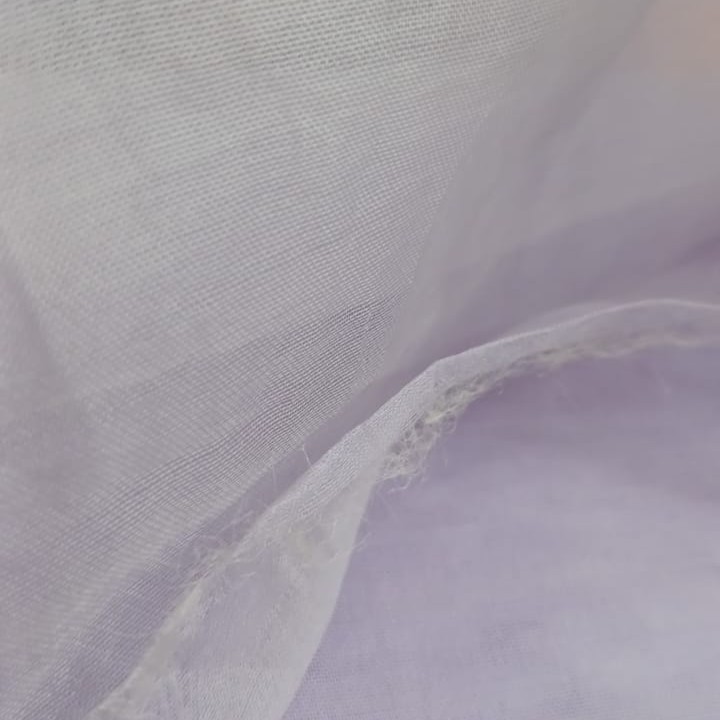 Sky Blue Plain Organza Tissue Fabric