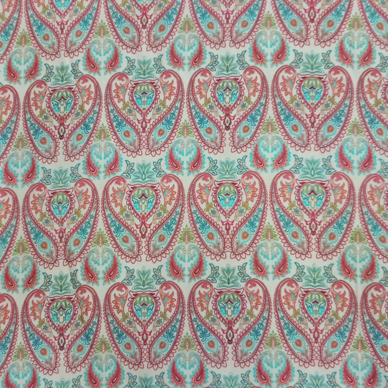 Royal Pot Paisley Print On Parsi Boski S24 PBPS11