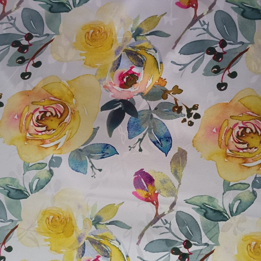 Yellow Rose Japanese Jacquard Print (SS24N-JJ02)