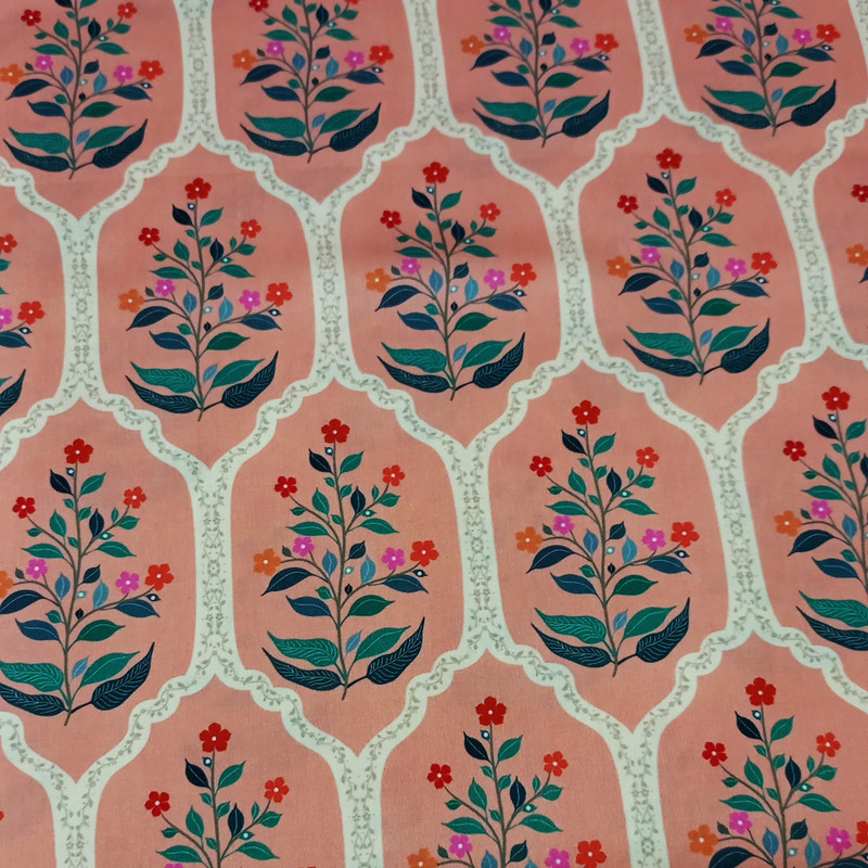 Pink Base Fragment Print On Parsi Boski S24 PBPS39