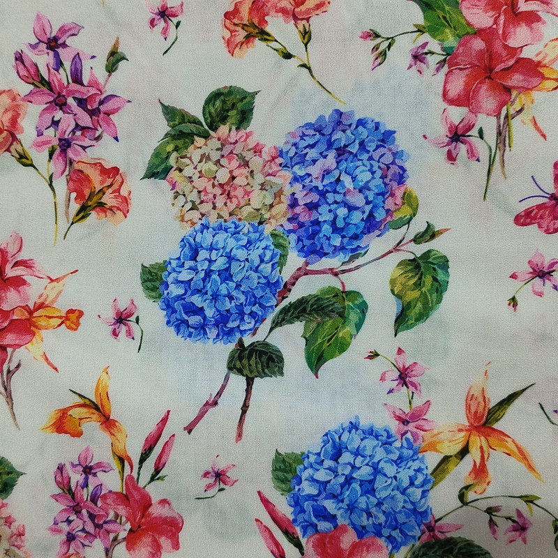 Orchid Floral Print On Parsi Boski S24 PBPS43