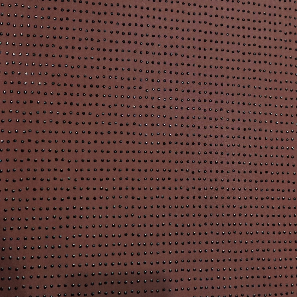 Brown Black Rhinestone Fabric