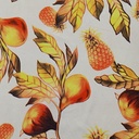 White Base Pineapple Print On Habutai Satin S24 HSPS93